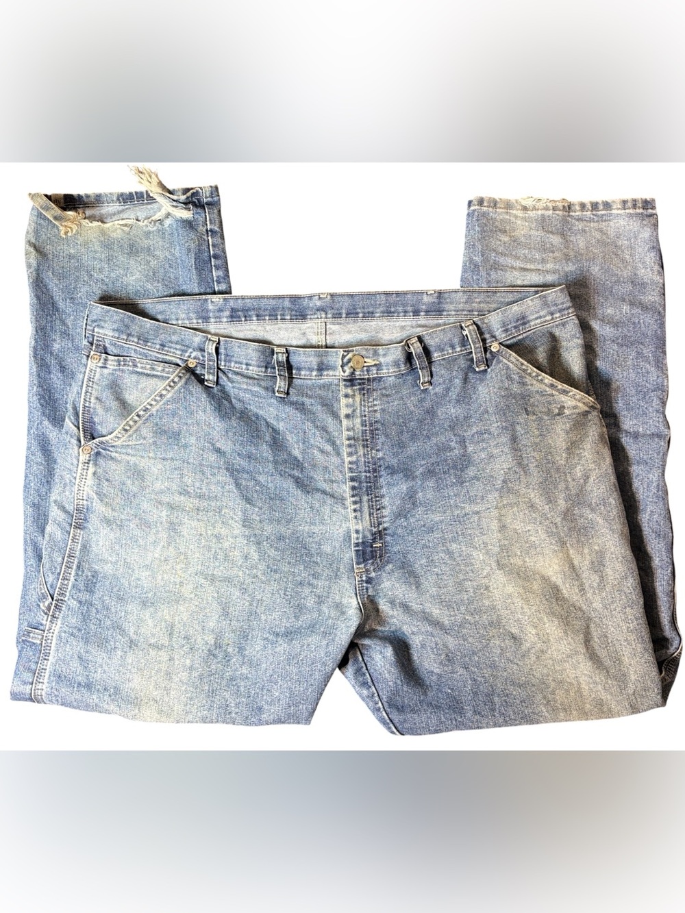 Wrangler Carpenter Jeans 44x32 Relaxed Fit Workwear Denim